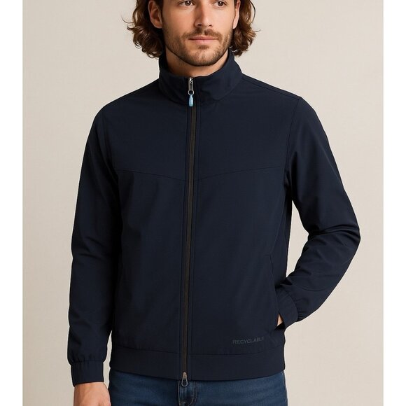 SAVE THE DUCK jacket coat windbreaker softshell lightweight zip up blue MEDIUM - Picture 1 of 11